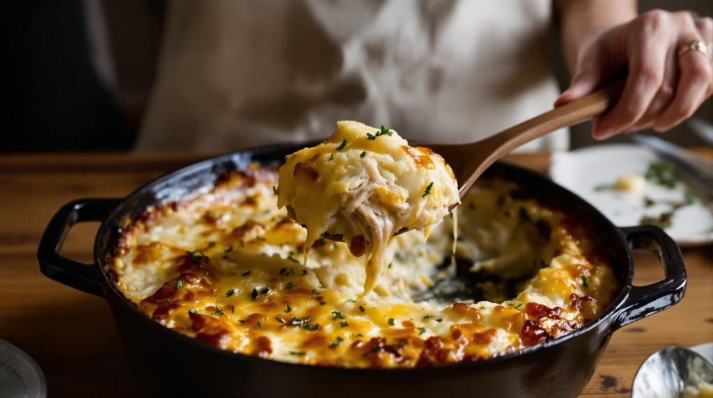 « Je le prépare la veille et il est encore meilleur réchauffé le lendemain » : la recette du hachis parmentier poulet-poireaux qui reste toujours moelleux